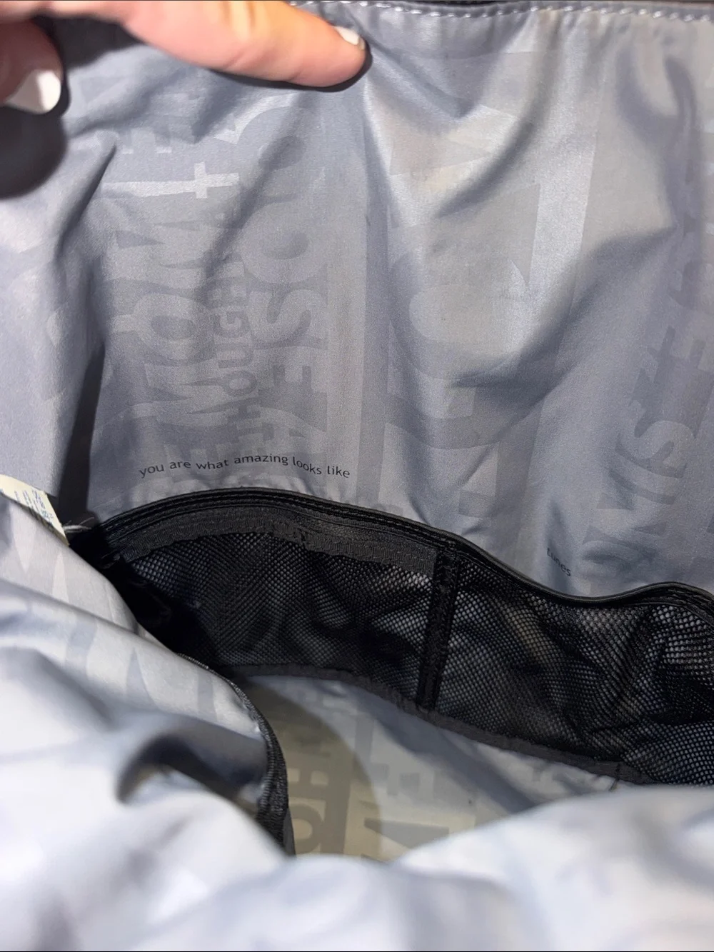 lululemon athletica Black Nylon Drawstring Tote